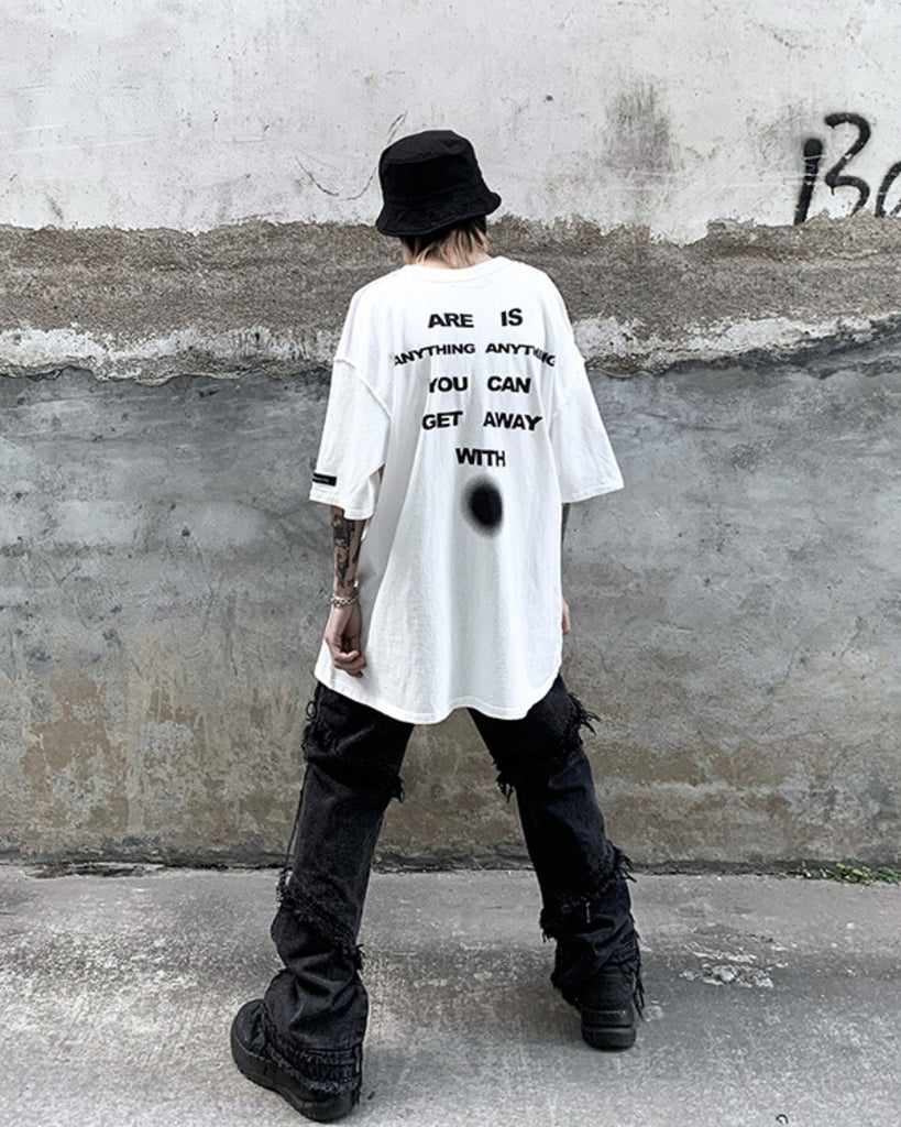 Dark Graffiti Style Short Sleeve T-Shirt ASD0003 - KBQUNQ｜韓国メンズファッション通販サイト