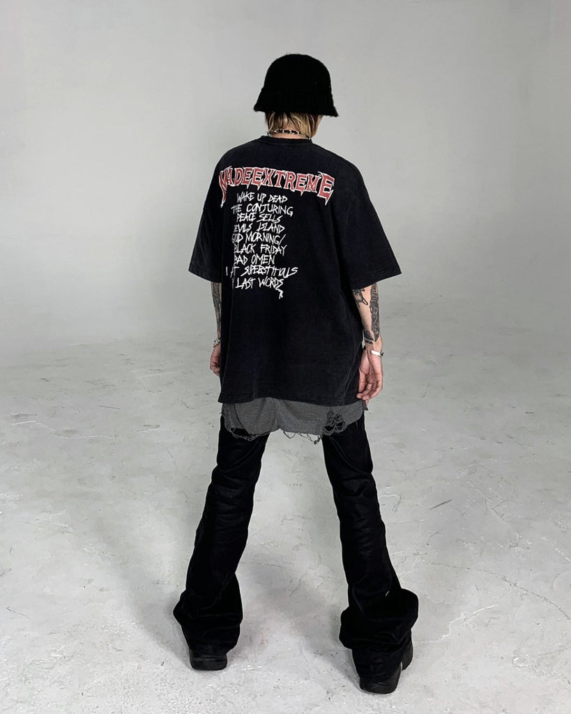 Dark High Street Short Sleeve T-Shirt ASD0038 - KBQUNQ｜韓国メンズファッション通販サイト