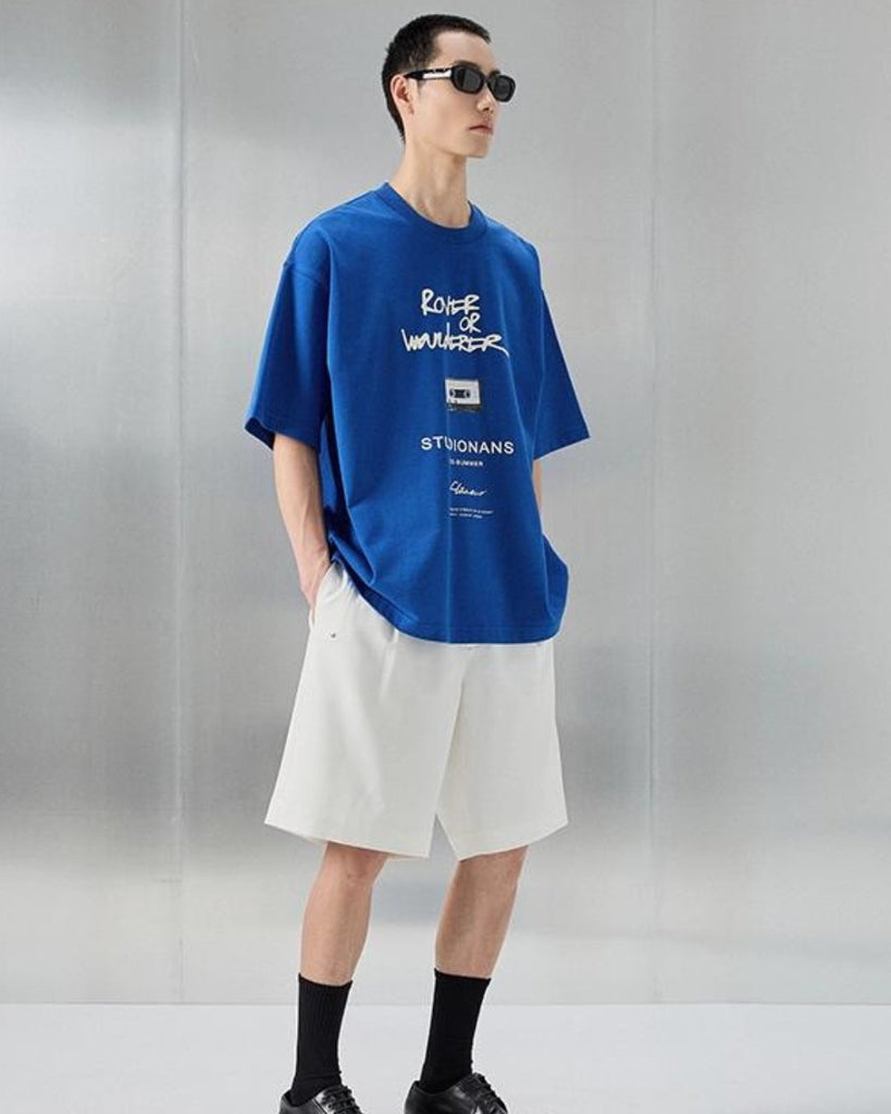 Design Logo Short Sleeve Tee NAS0016 - KBQUNQ｜韓国メンズファッション通販サイト