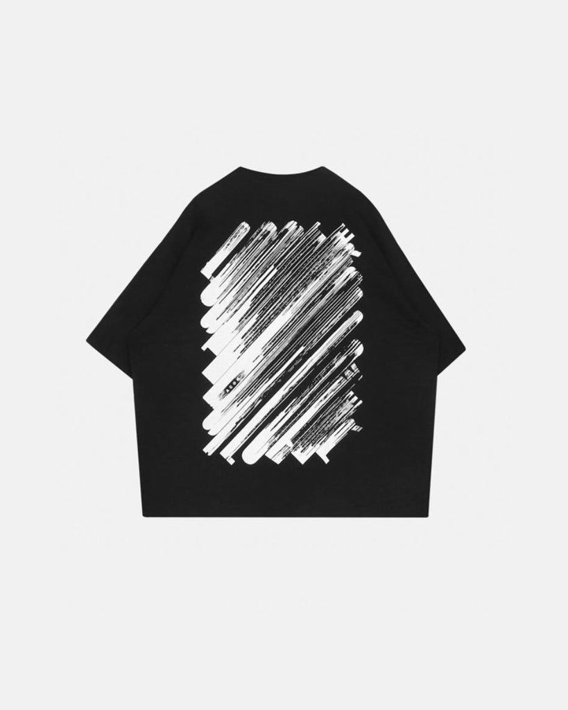 Doodle Print Round Neck Short Sleeve T-Shirt VCH0108 - KBQUNQ｜韓国メンズファッション通販サイト