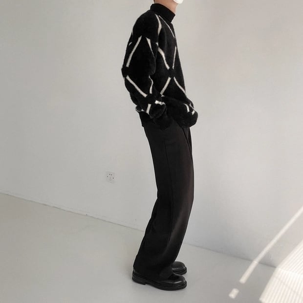 DOUBLE LINE KNIT KBQ0062 - KBQUNQ｜韓国メンズファッション通販サイト