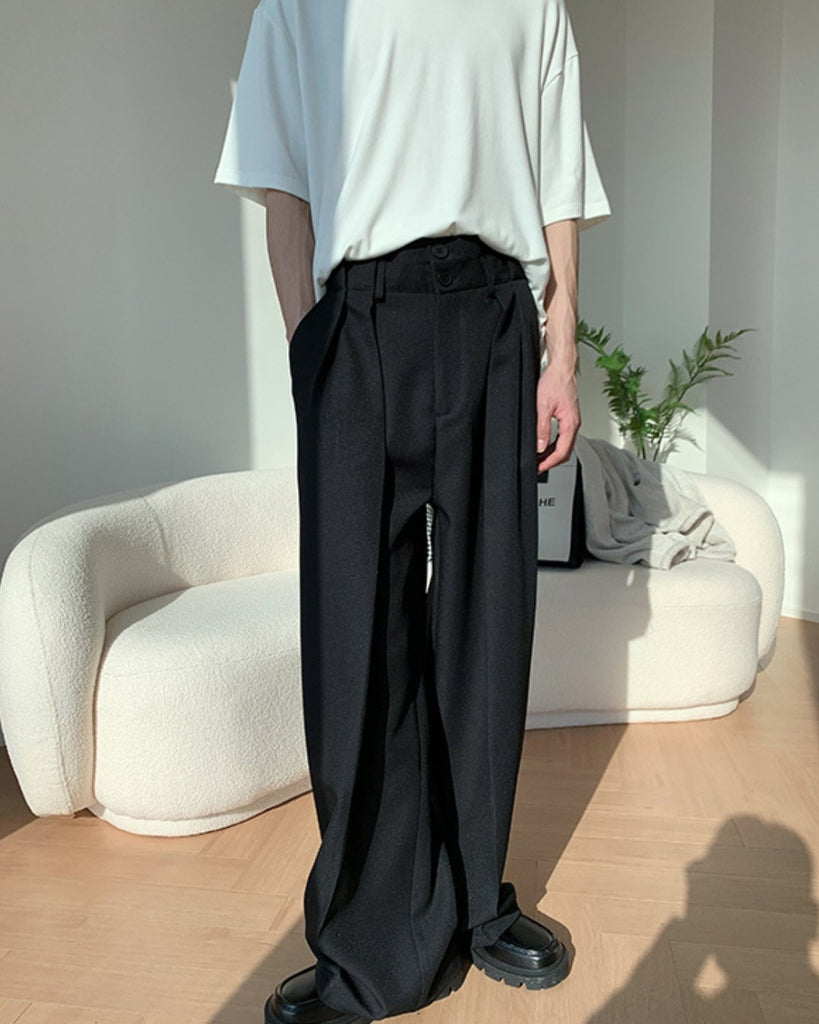 Double Waist Wide Pants BKC177 - KBQUNQ｜韓国メンズファッション通販サイト