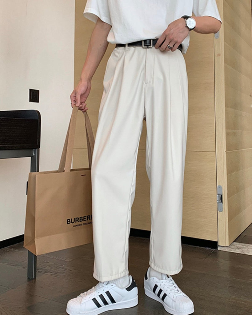 Draped Korean Cropped Pants HUD0029 - KBQUNQ｜韓国メンズファッション通販サイト