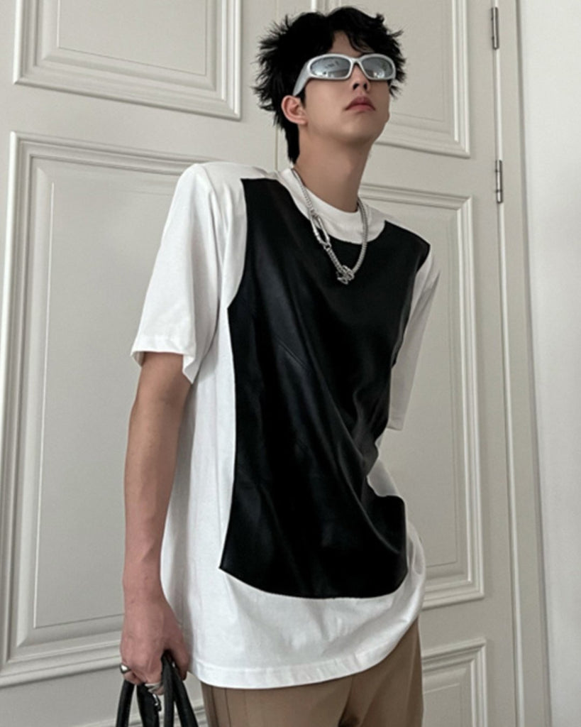 Fake Layered Slit Vest T-Shirt TNS0109 - KBQUNQ｜韓国メンズファッション通販サイト