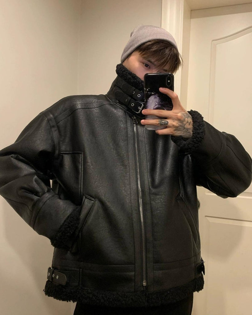 Faux Leather Boa Jacket CBJ0058 - KBQUNQ｜ファッション通販