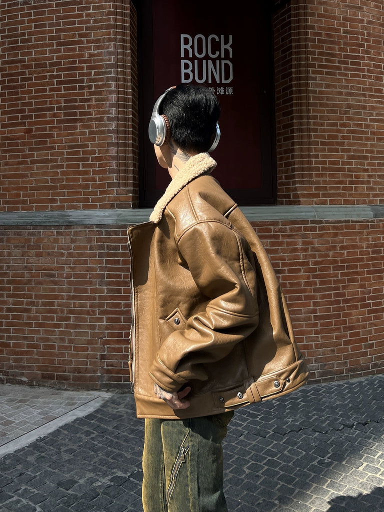 Faux Leather Bonding Jacket CHP0006 - KBQUNQ｜ファッション通販