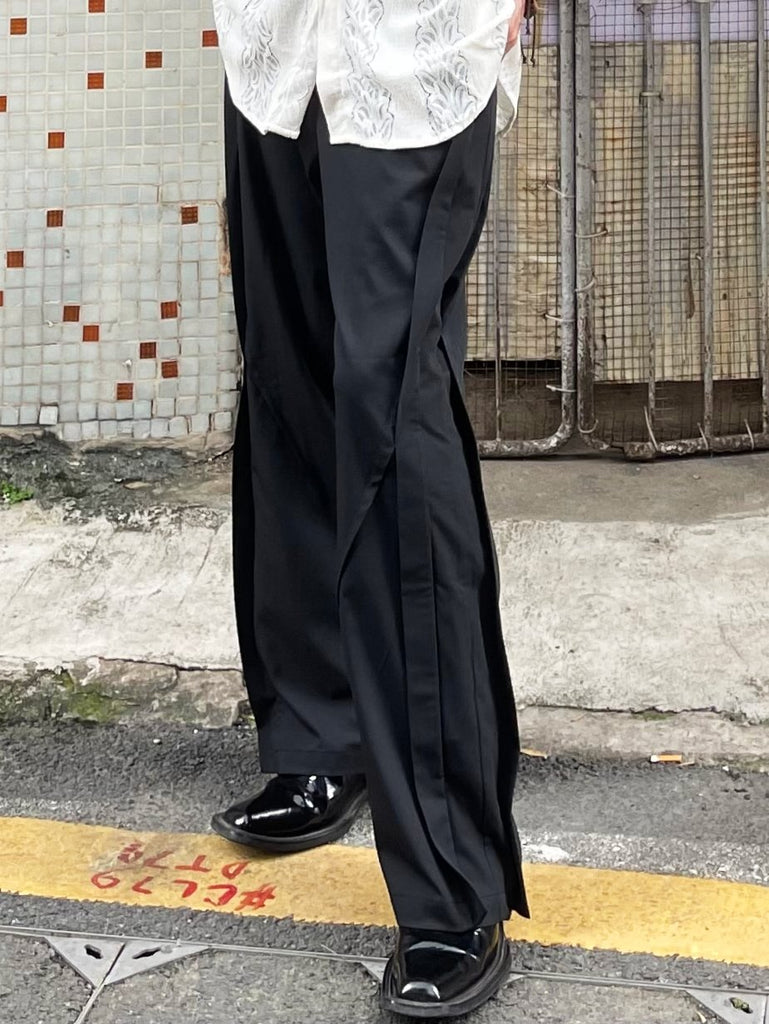 Flared Draped Pants YMN0001 - KBQUNQ｜韓国メンズファッション通販サイト
