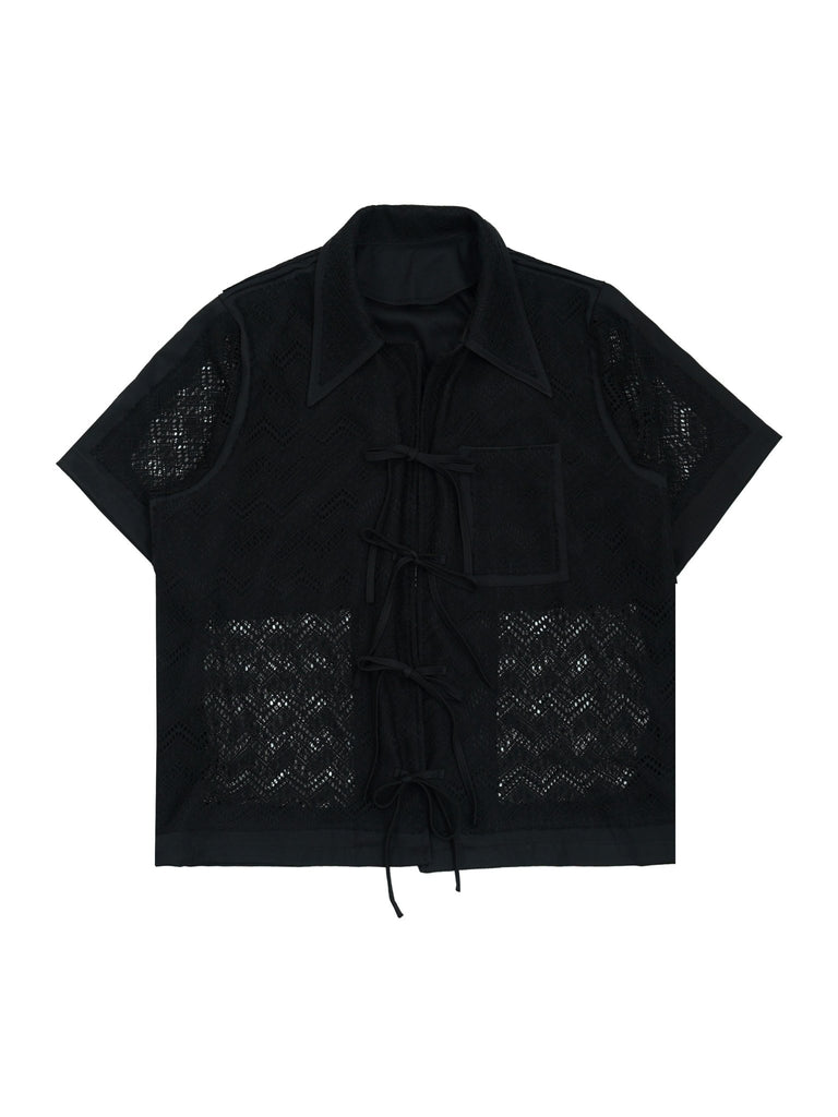 French Ribbon Lace Shirt YMN0023 - KBQUNQ｜韓国メンズファッション通販サイト