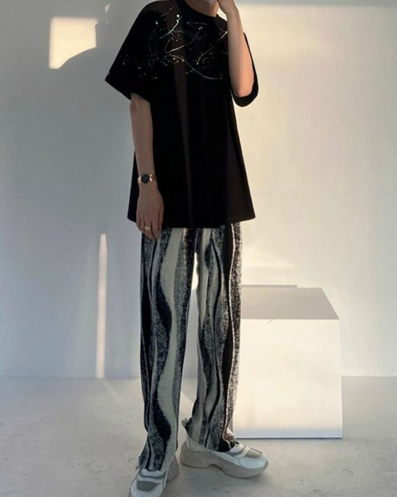 Full Pattern Pleated Easy Pants VCH0102 - KBQUNQ｜韓国メンズファッション通販サイト