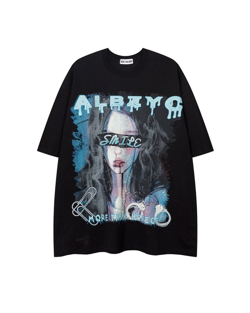 Gothic Blue Design T-Shirt XPX0003 - KBQUNQ｜韓国メンズファッション通販サイト