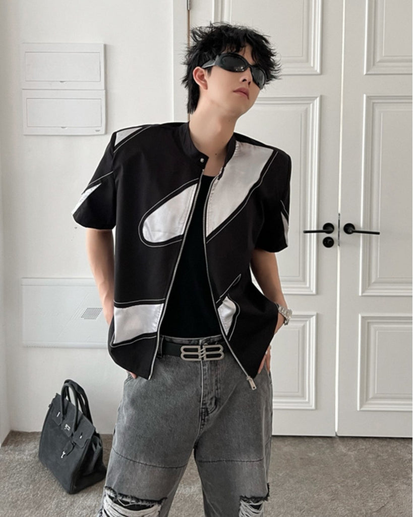 Graphic Design Zipper Jacket TNS0108 - KBQUNQ｜韓国メンズファッション通販サイト