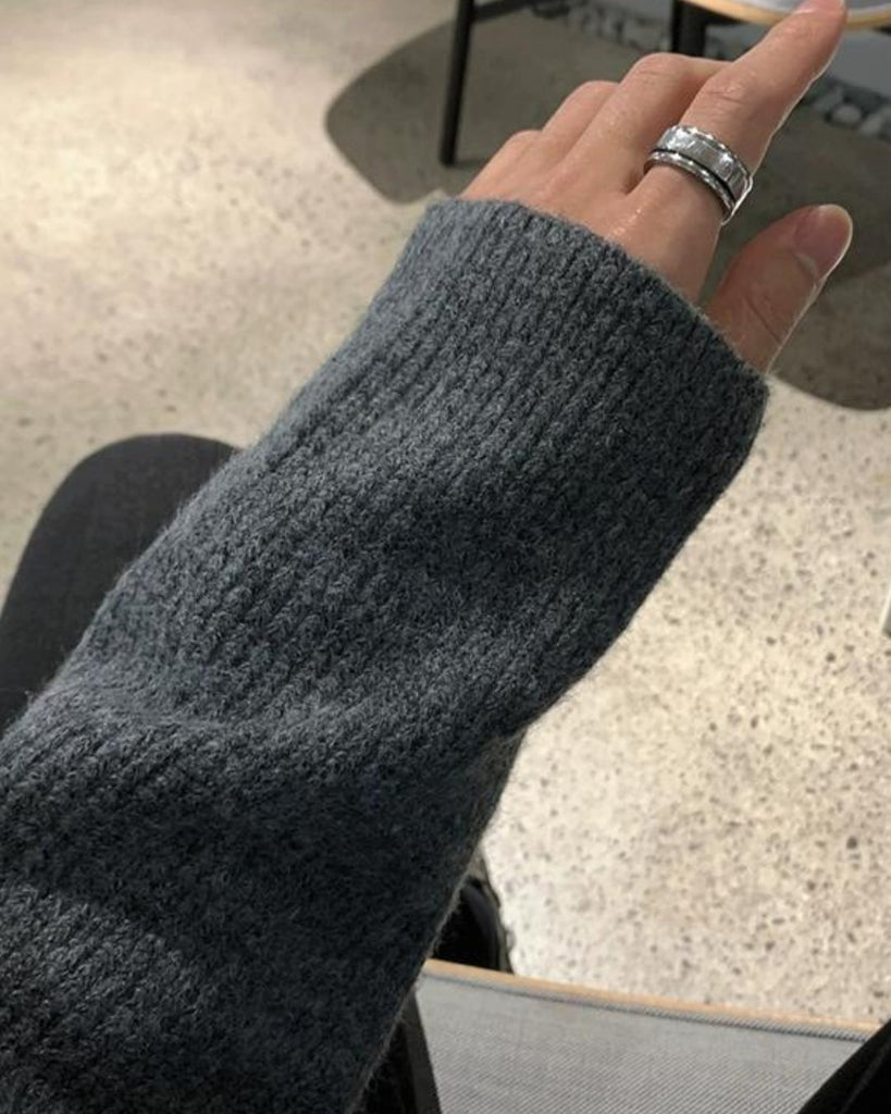 Half Turtleneck Rib Knit Sweater VCH0211 - KBQUNQ｜ファッション通販