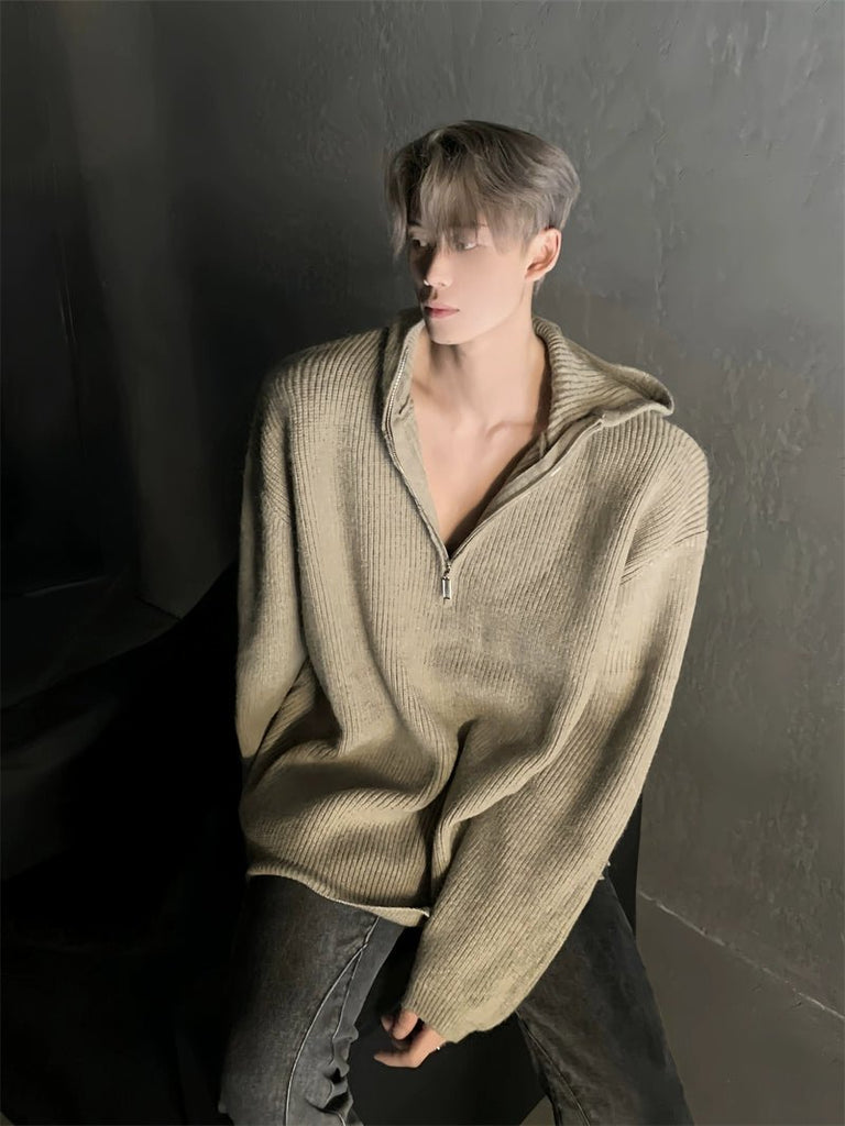 Half Zip Knit Cardigan ACT0013 - KBQUNQ｜ファッション通販