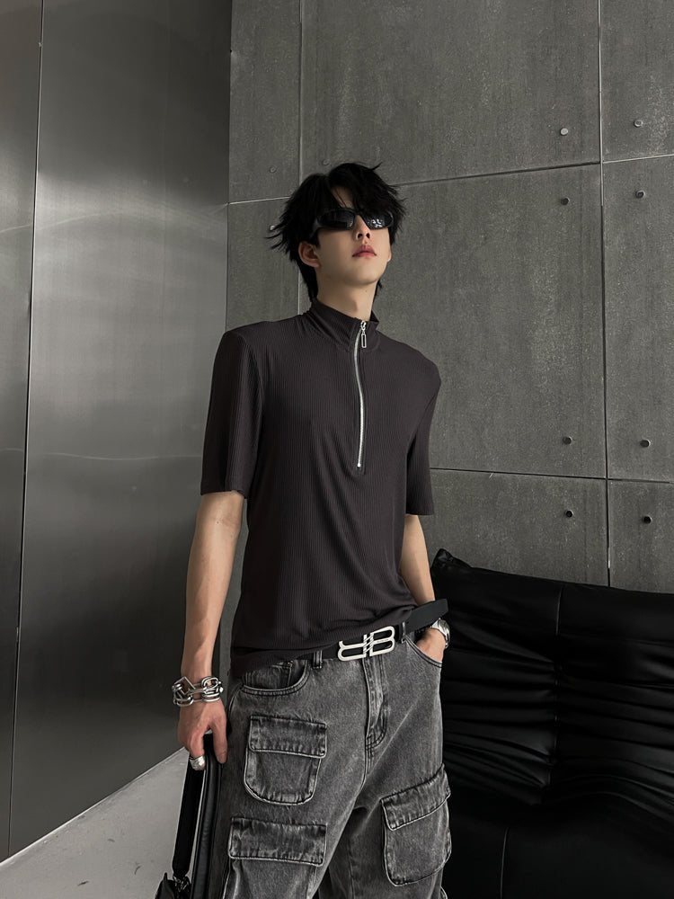 Half Zip Shirt TNS0004 - KBQUNQ｜韓国メンズファッション通販サイト