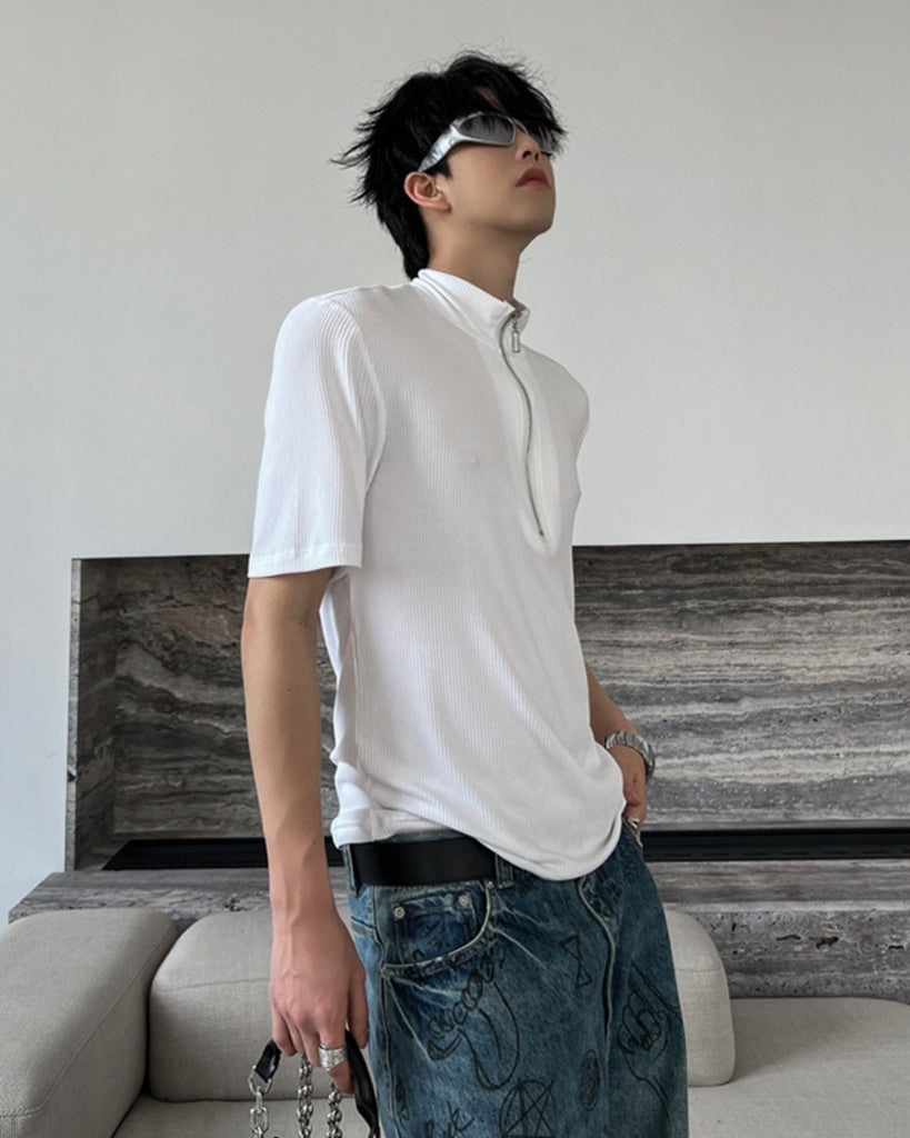 Half Zip Shirt TNS0004 - KBQUNQ｜韓国メンズファッション通販サイト