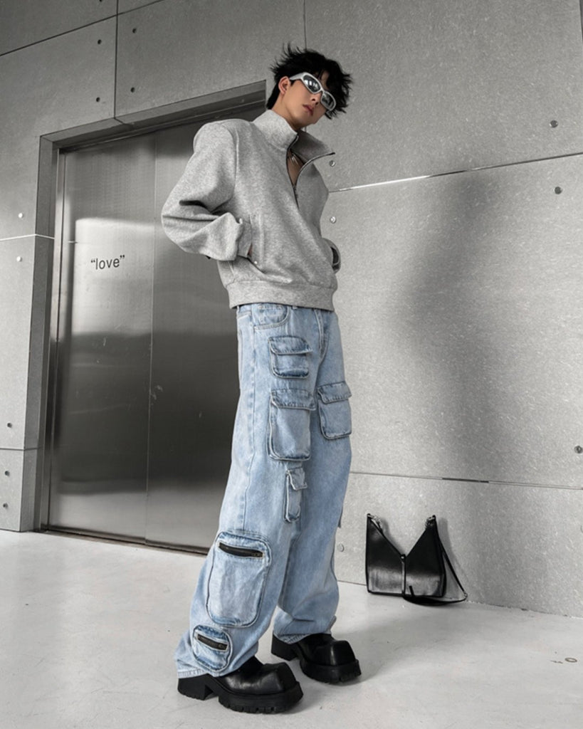 Half Zip Sweatshirt TNS0014 - KBQUNQ｜韓国メンズファッション通販サイト