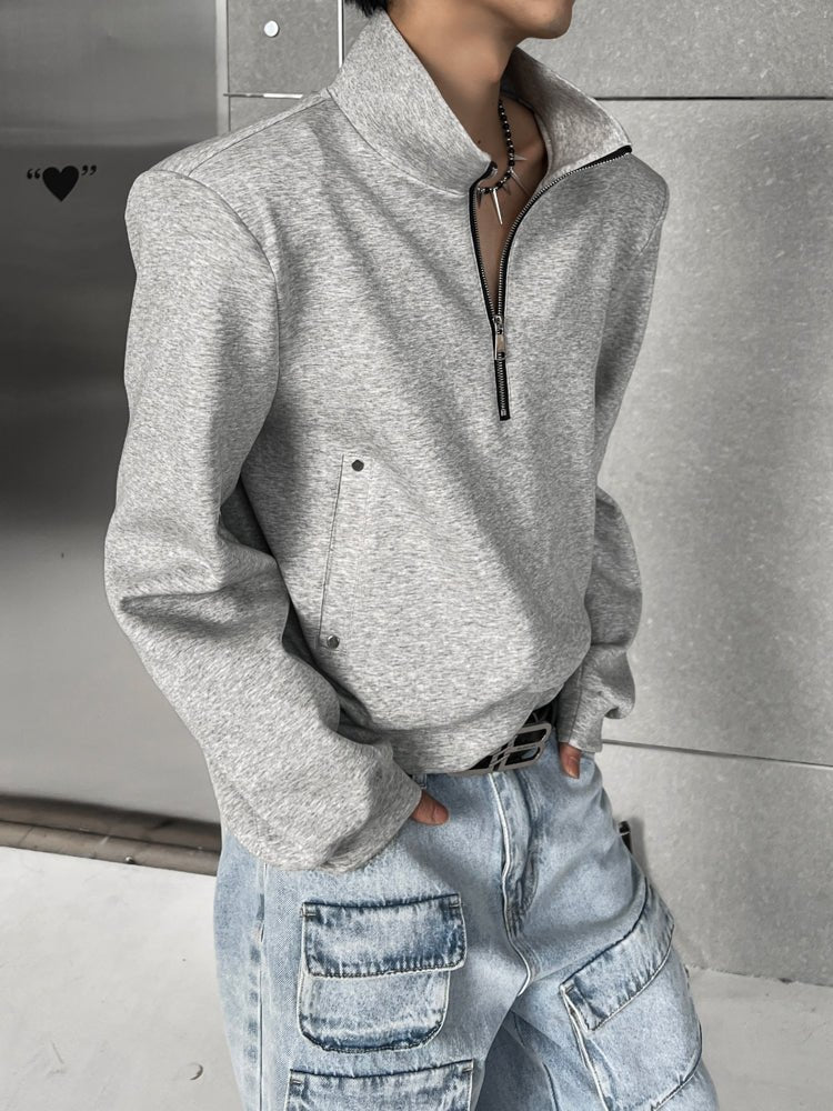 Half Zip Sweatshirt TNS0014 - KBQUNQ｜韓国メンズファッション通販サイト