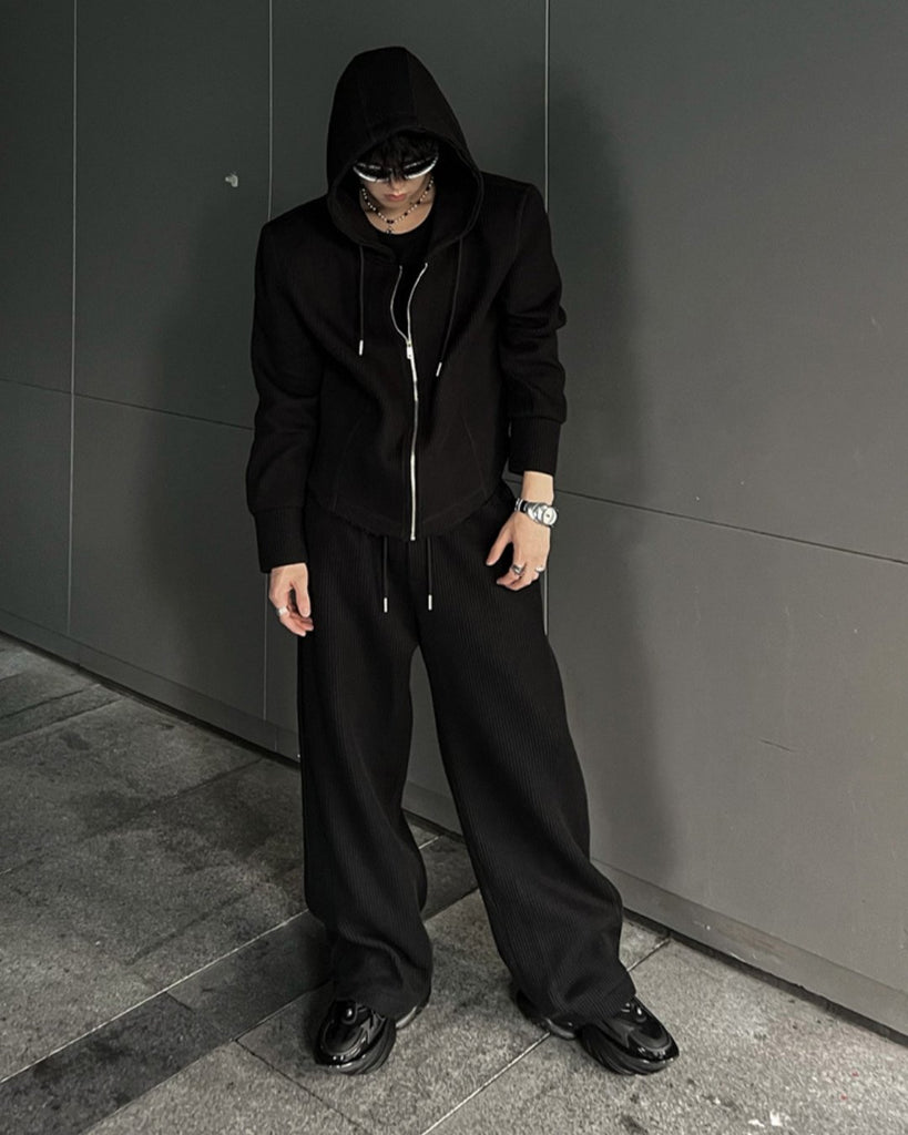 Hood Knit Zip Up TNS0059 - KBQUNQ｜韓国メンズファッション通販サイト