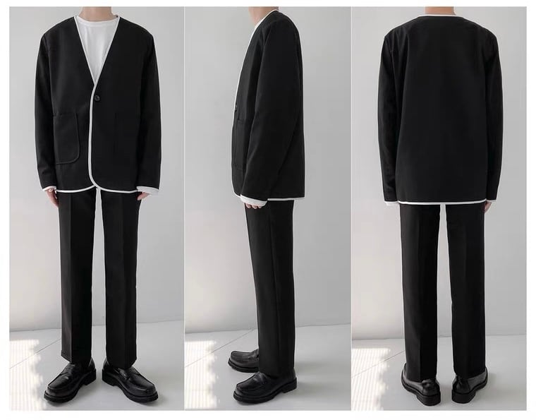モダンブラックジャケット【KBQ212】 - KBQUNQ｜韓国メンズファッション通販サイト