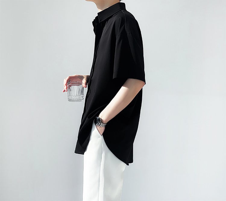 KOREAN SIMPLE SHEER SHIRT KBQ0230 – KBQUNQ｜ファッション通販