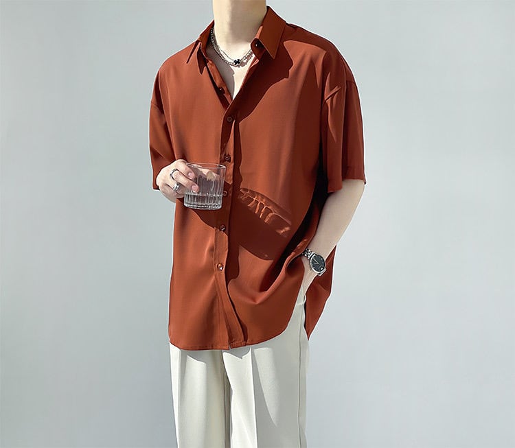 韓国風シンプルシアーシャツ【KBQ230】 - KBQUNQ｜韓国メンズファッション通販サイト