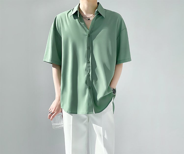 韓国風シンプルシアーシャツ【KBQ230】 - KBQUNQ｜韓国メンズファッション通販サイト