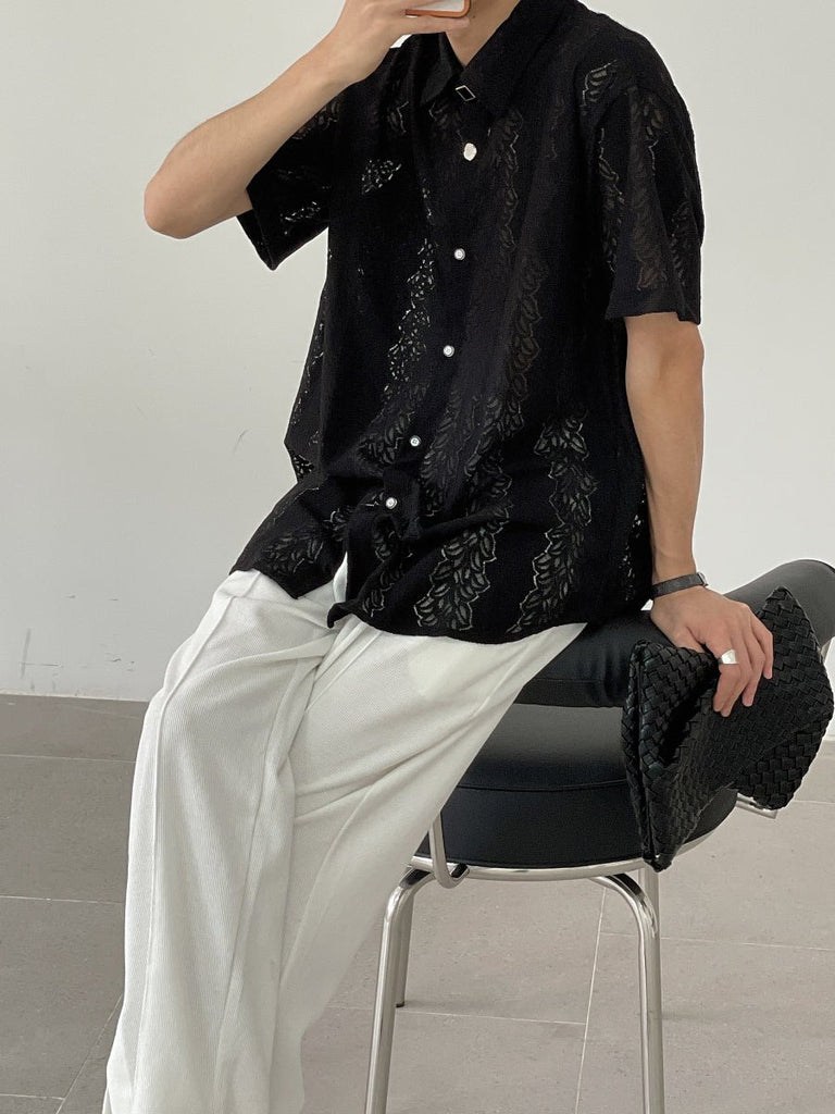 オーバーサイズシアーシャツ【KBQ336】 - KBQUNQ｜韓国メンズファッション通販サイト