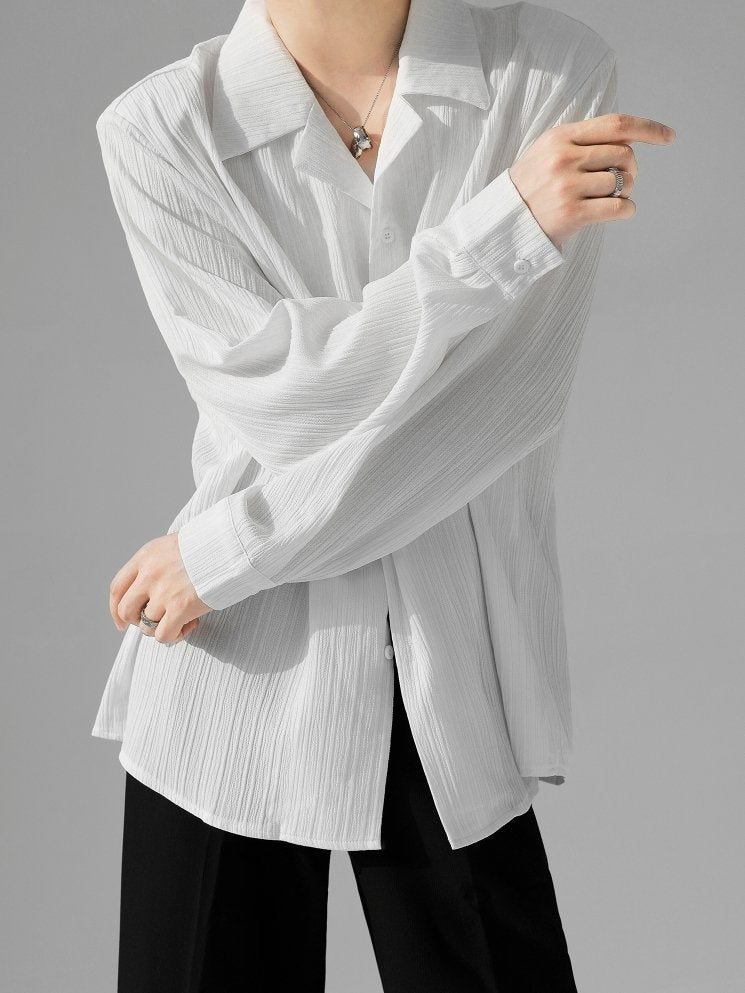 ウェーブオーバーシャツ【KBQ436】 - KBQUNQ｜韓国メンズファッション通販サイト