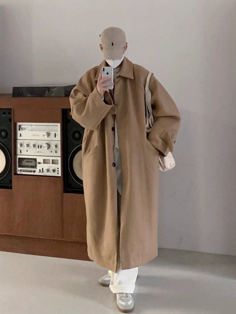 Korean Beige Long Coat VCH0177 - KBQUNQ｜ファッション通販
