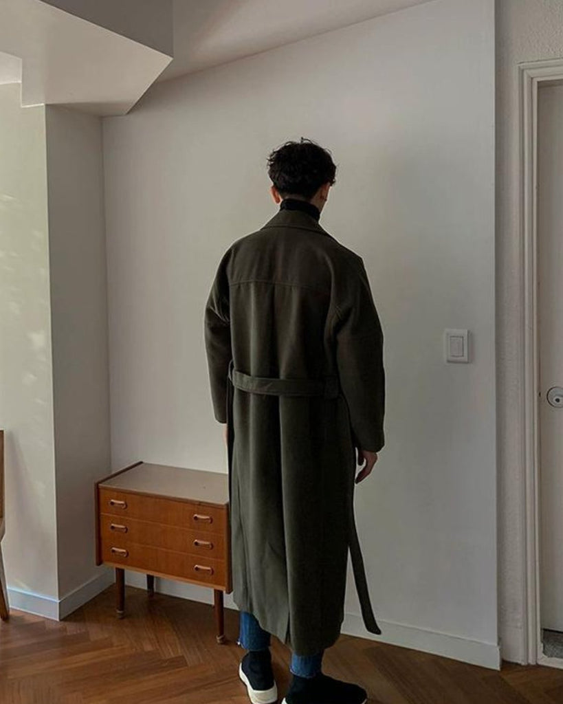 Korean Belt Long Coat VCH0162 - KBQUNQ｜ファッション通販