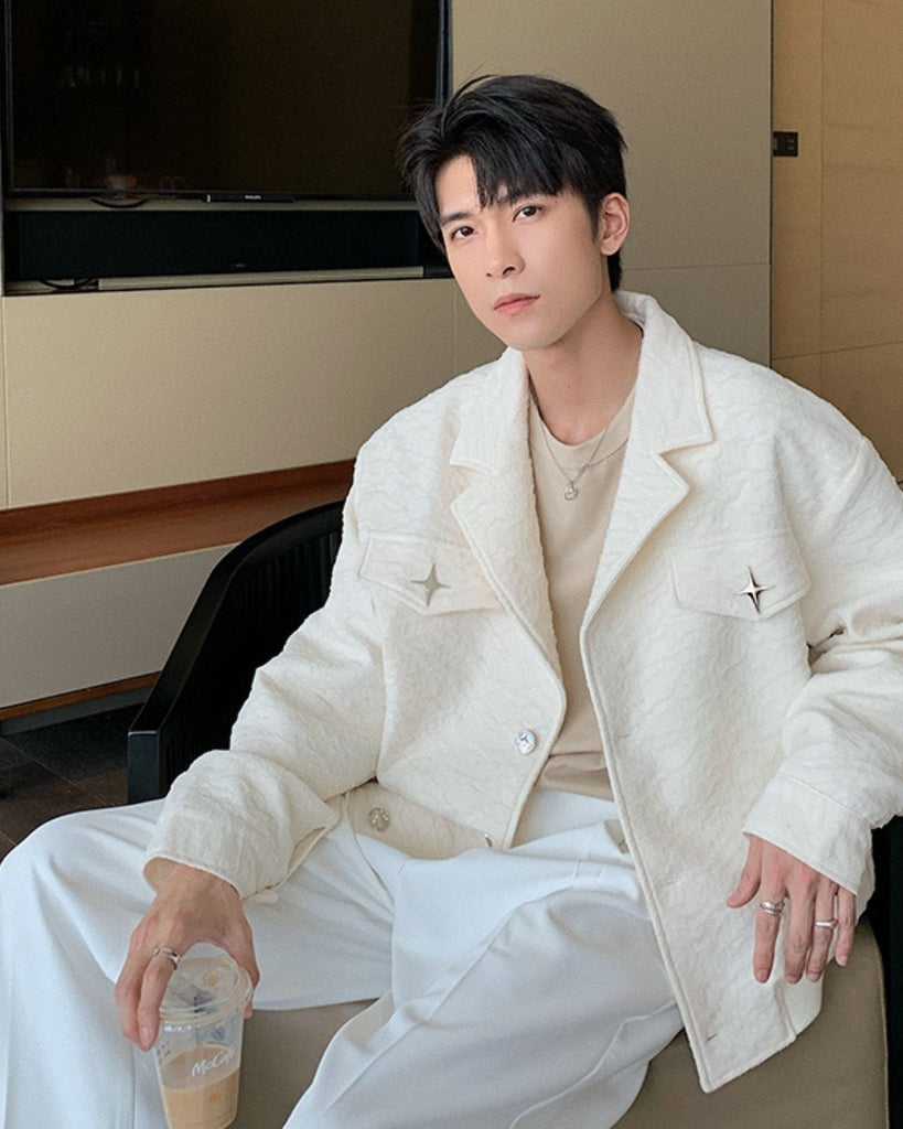 Korean Casual Plain Jacket HUD0005 - KBQUNQ｜韓国メンズファッション通販サイト