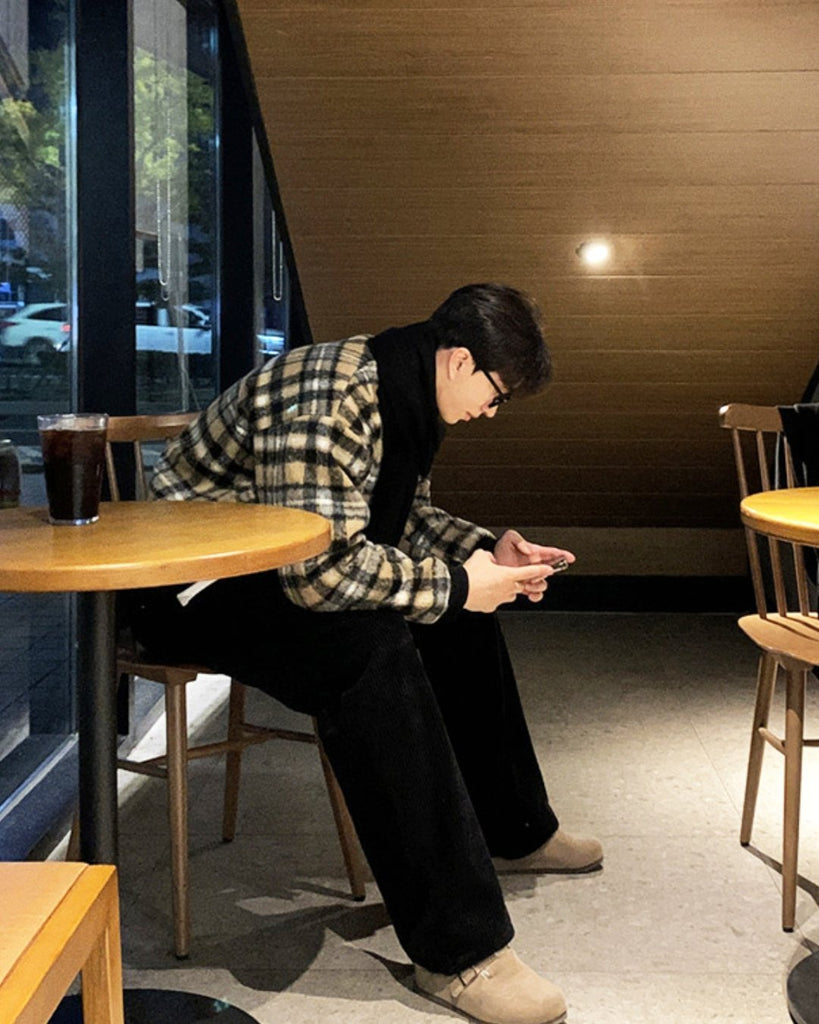 KOREAN CHECK KNIT KBQ0571 - KBQUNQ｜韓国メンズファッション通販サイト