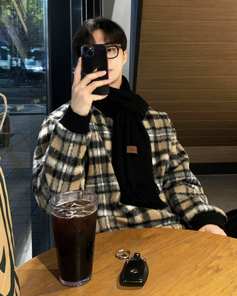 KOREAN CHECK KNIT KBQ0571 - KBQUNQ｜韓国メンズファッション通販サイト