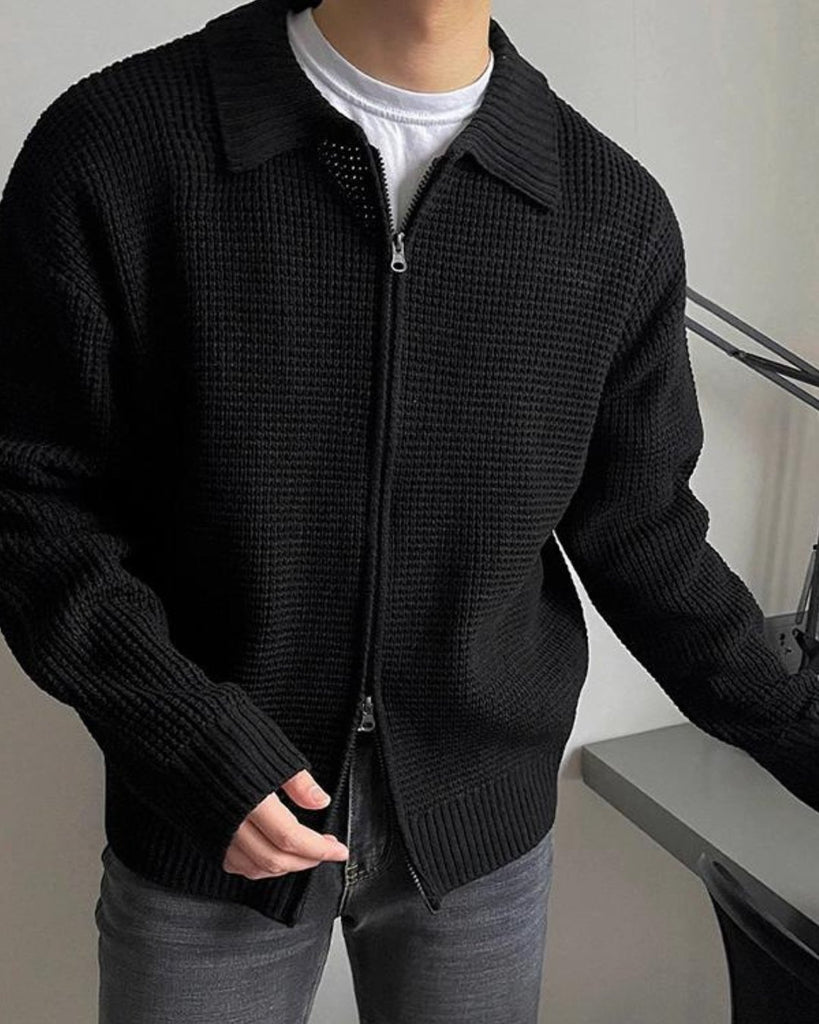 Korean Drivers Knit Jacket VCH0125 - KBQUNQ｜ファッション通販