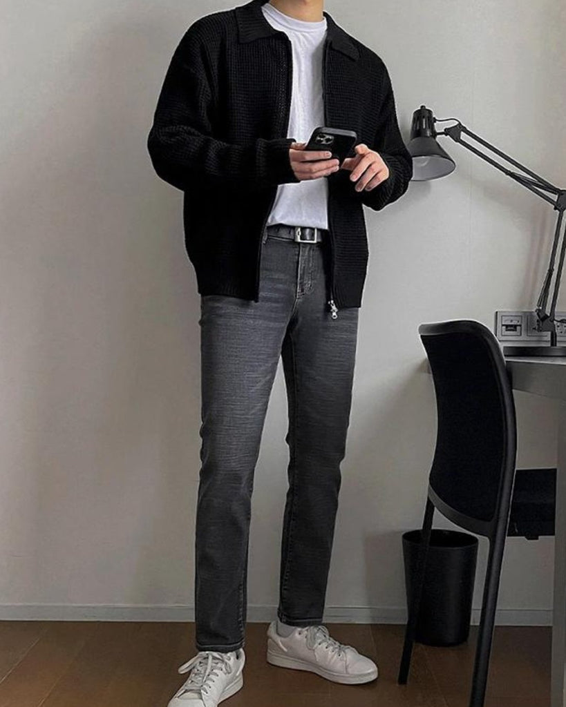 Korean Drivers Knit Jacket VCH0125 - KBQUNQ｜ファッション通販