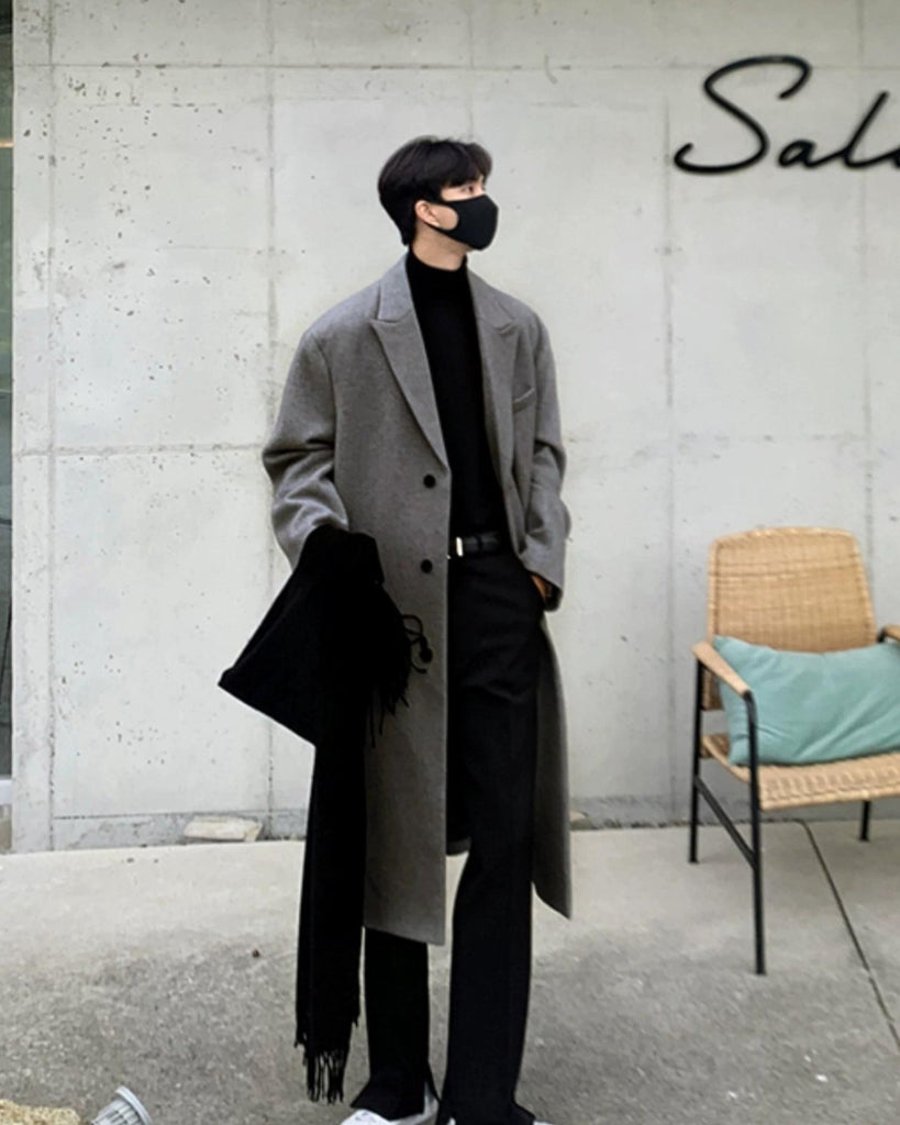 Korean Long Wool Coat VCH0173 - KBQUNQ｜ファッション通販