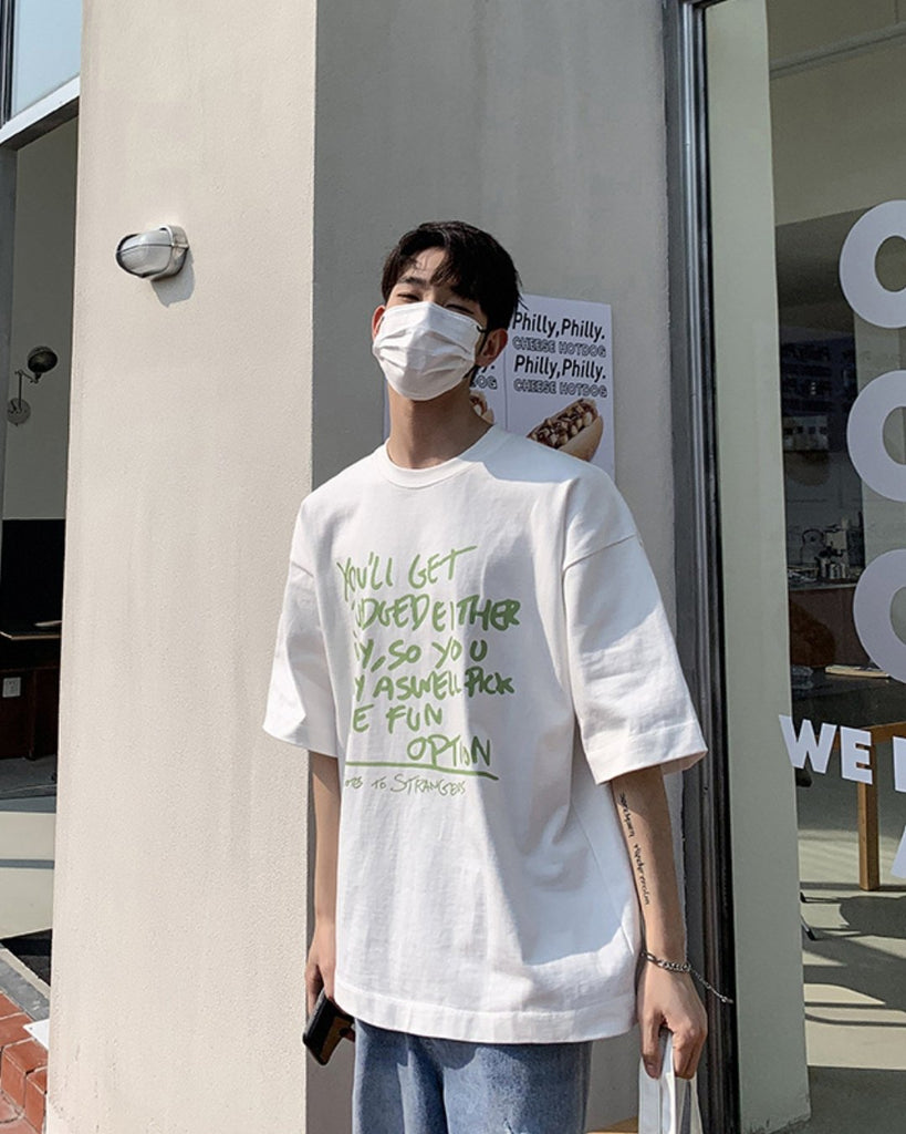 Korean Pullover Casual T-Shirt BKC0198 - KBQUNQ｜韓国メンズファッション通販サイト