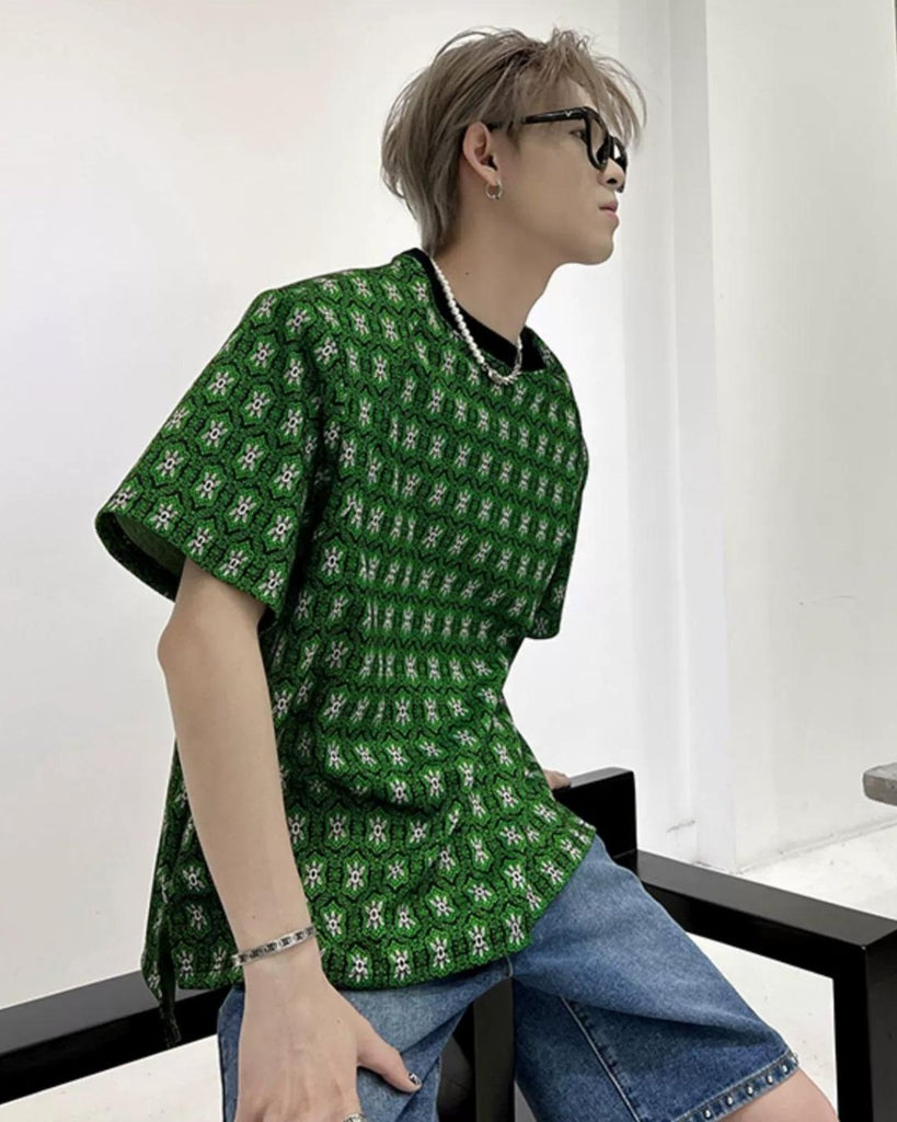 Korean Round Neck Casual T-Shirt XSZ0009 - KBQUNQ｜韓国メンズファッション通販サイト
