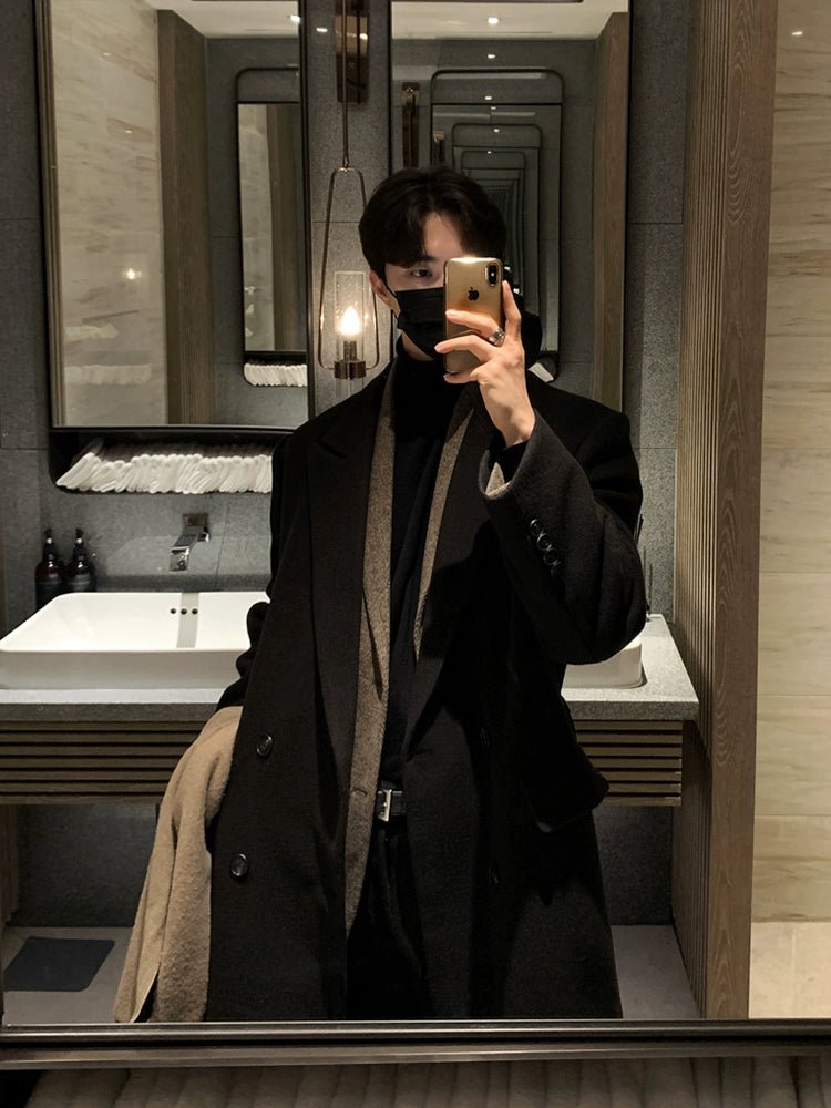 Korean Slim Long Coat VCH0187 - KBQUNQ｜ファッション通販