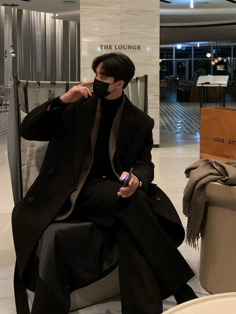 Korean Slim Long Coat VCH0187 - KBQUNQ｜ファッション通販