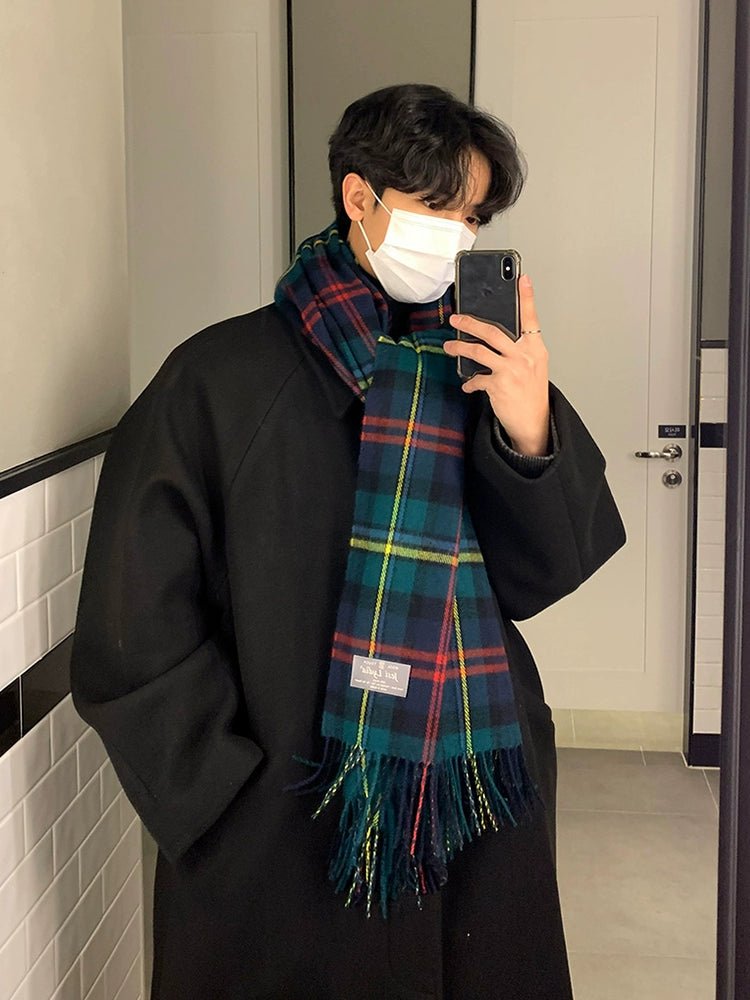 Korean Style Black Long Coat VCH0192 - KBQUNQ｜ファッション通販