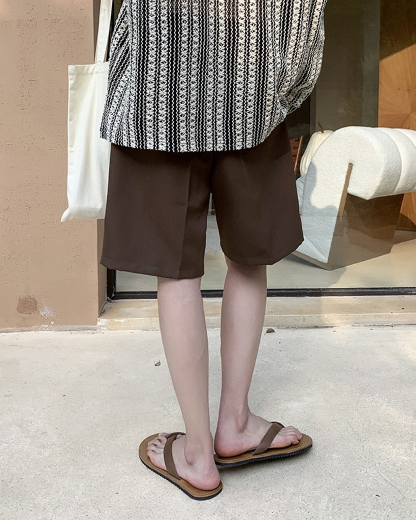 Korean Wide Leg Half Pants BKC0196 - KBQUNQ｜韓国メンズファッション通販サイト