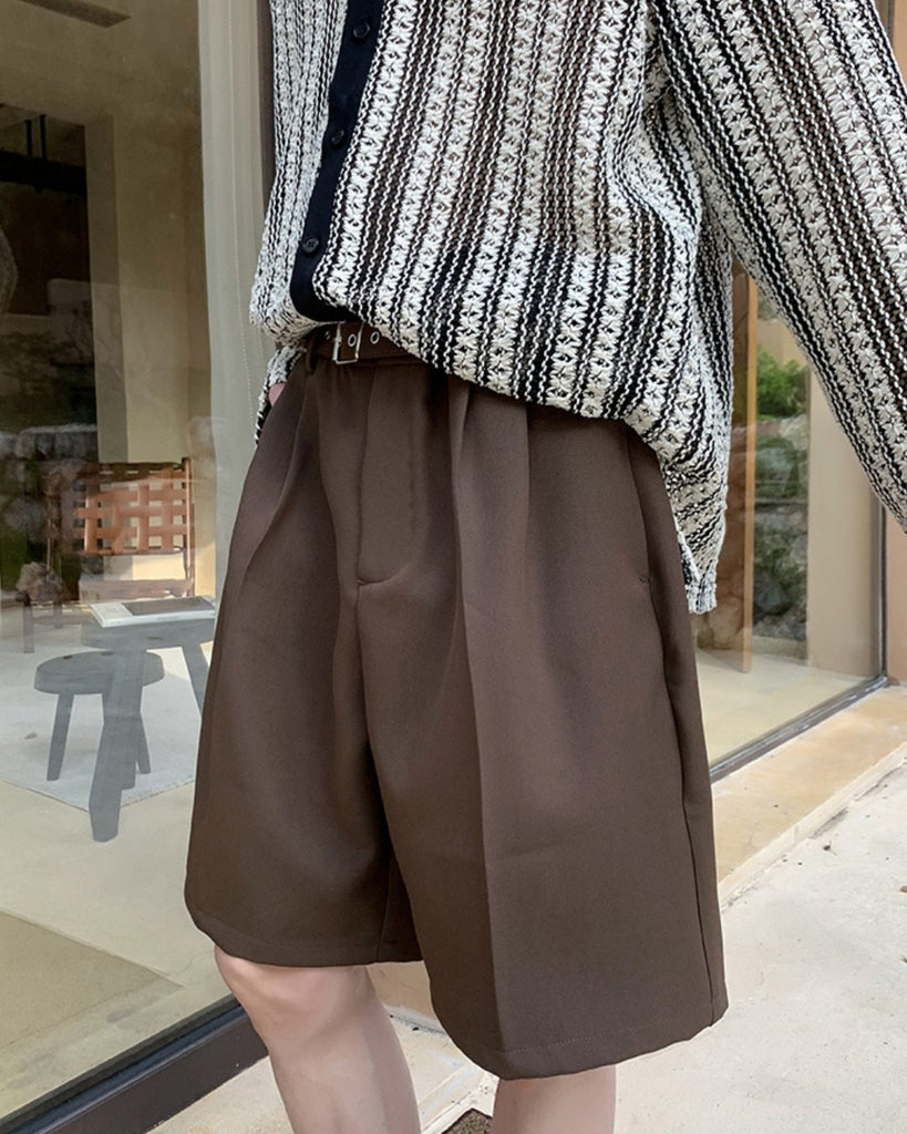 Korean Wide Leg Half Pants BKC0196 - KBQUNQ｜韓国メンズファッション通販サイト