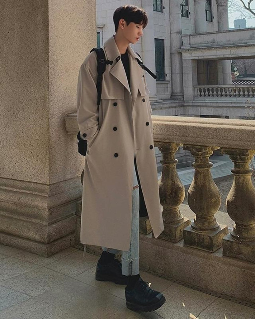 Korean Wide Trench Coat VCH0120 - KBQUNQ｜ファッション通販