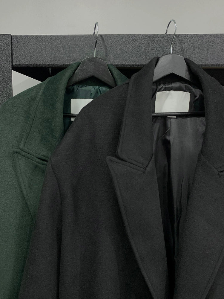 Korean Wool Long Coat VCH0169 - KBQUNQ｜ファッション通販
