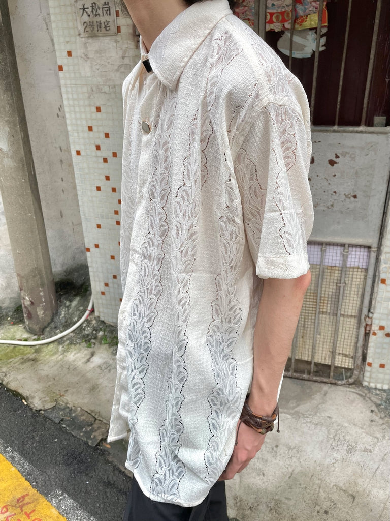 Lace Relax Short Sleeve Shirt YMN0013 - KBQUNQ｜韓国メンズファッション通販サイト