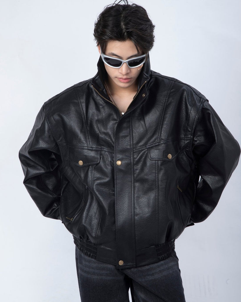 Leather jacket P1O0006 - KBQUNQ｜韓国メンズファッション通販サイト