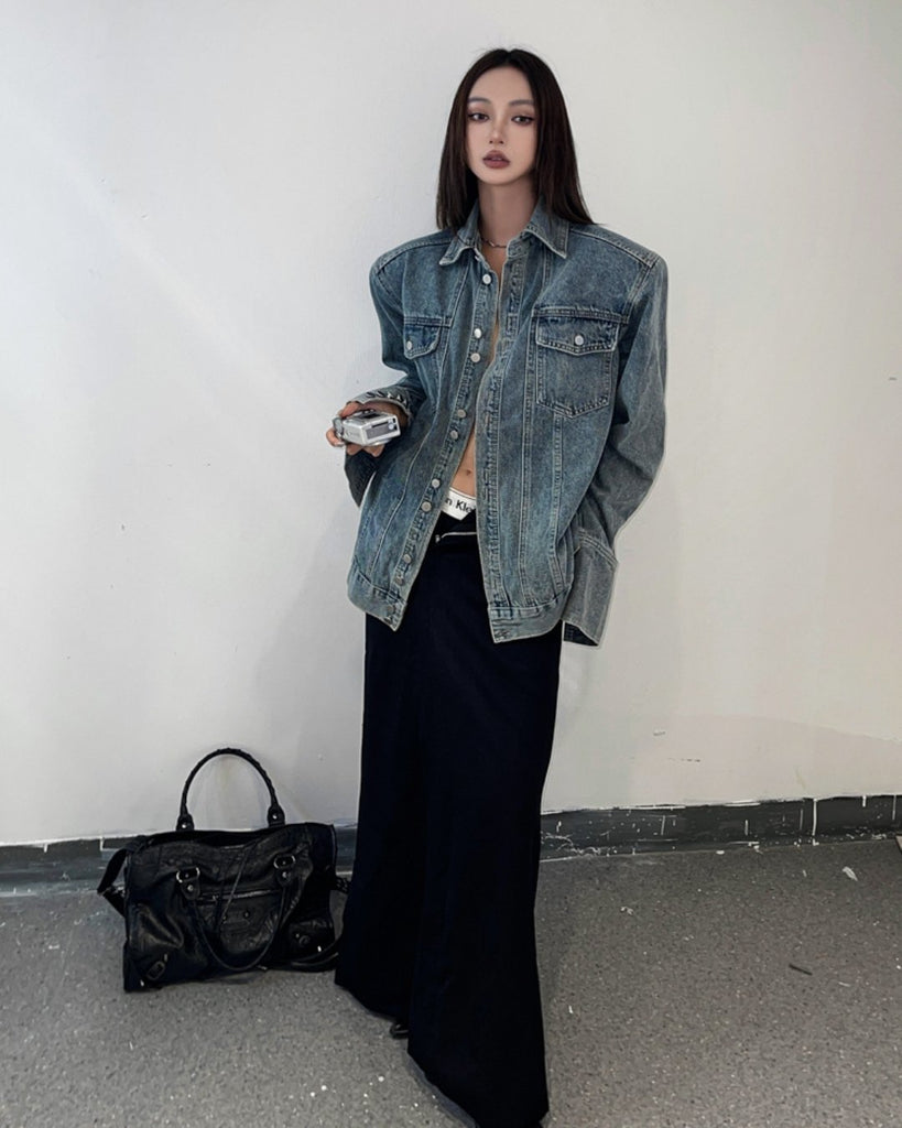 Light Blue Denim Jacket TNS0020 - KBQUNQ｜韓国メンズファッション通販サイト