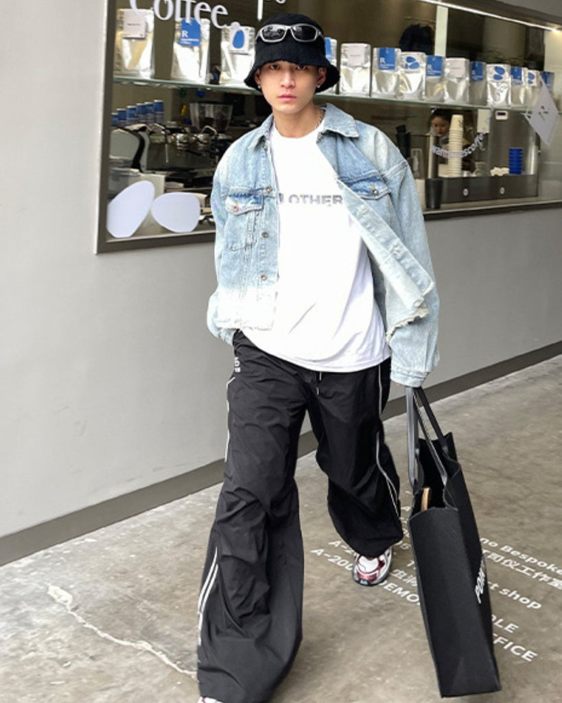 Line Nylon Pants PLT0019 - KBQUNQ｜韓国メンズファッション通販サイト