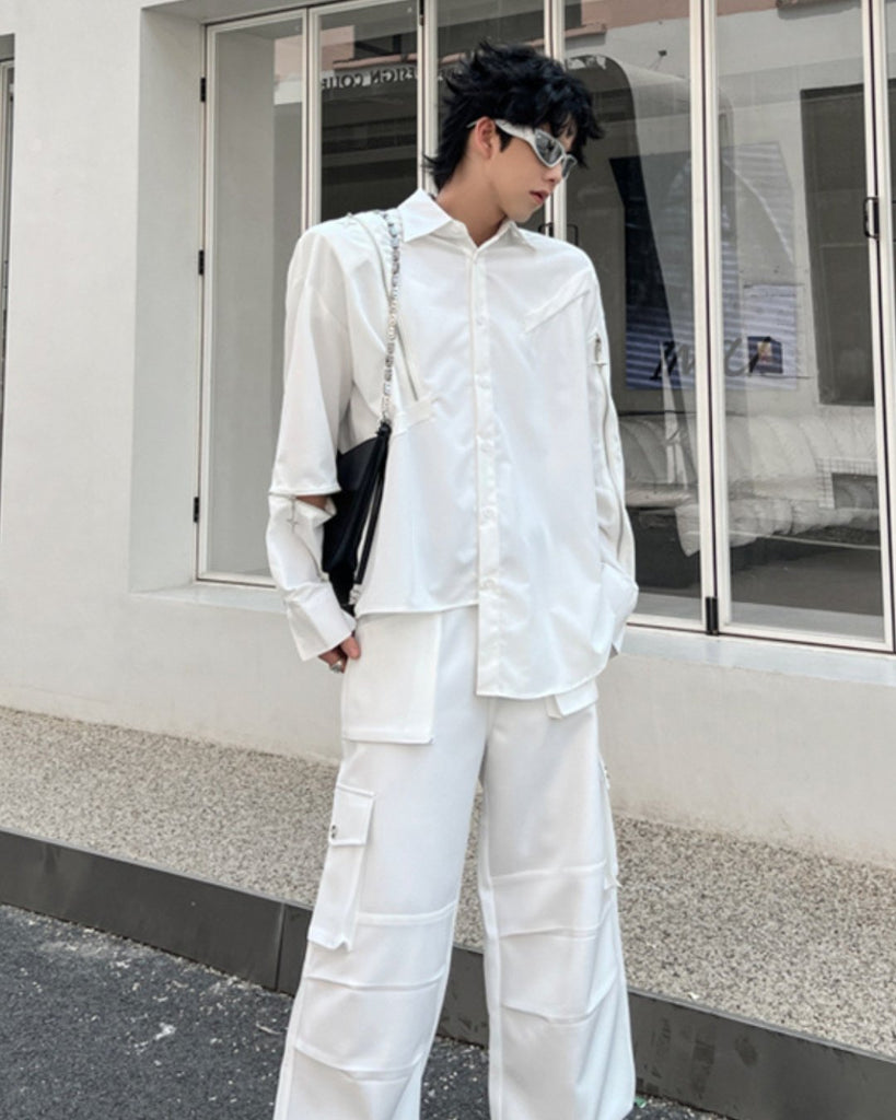 Long Back Shirt TNS0023 - KBQUNQ｜韓国メンズファッション通販サイト
